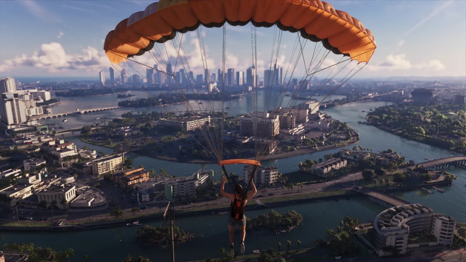 Paracaidismo sobre Vice City — GTA VI