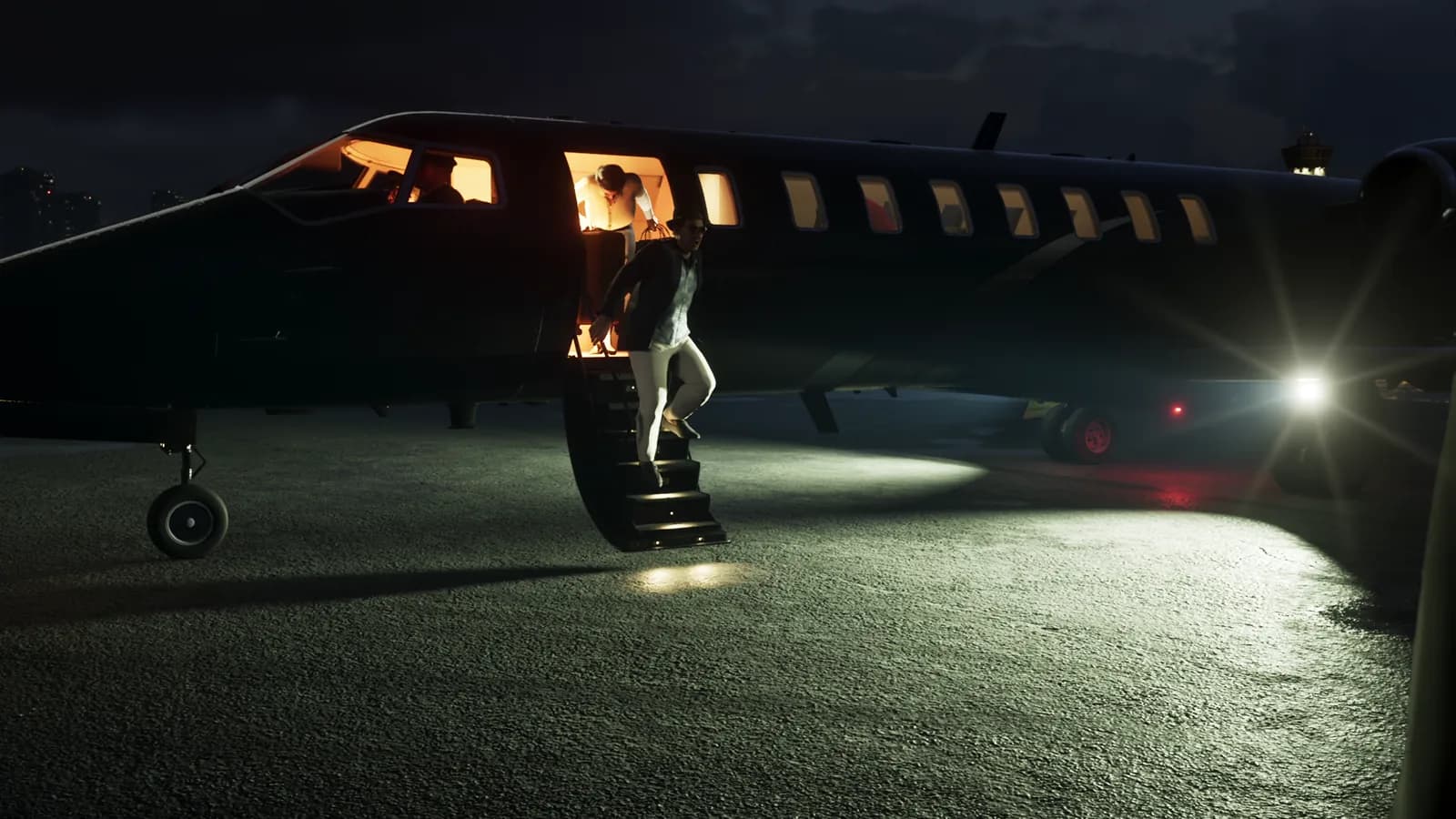 Un avión privado en la pista — GTA VI