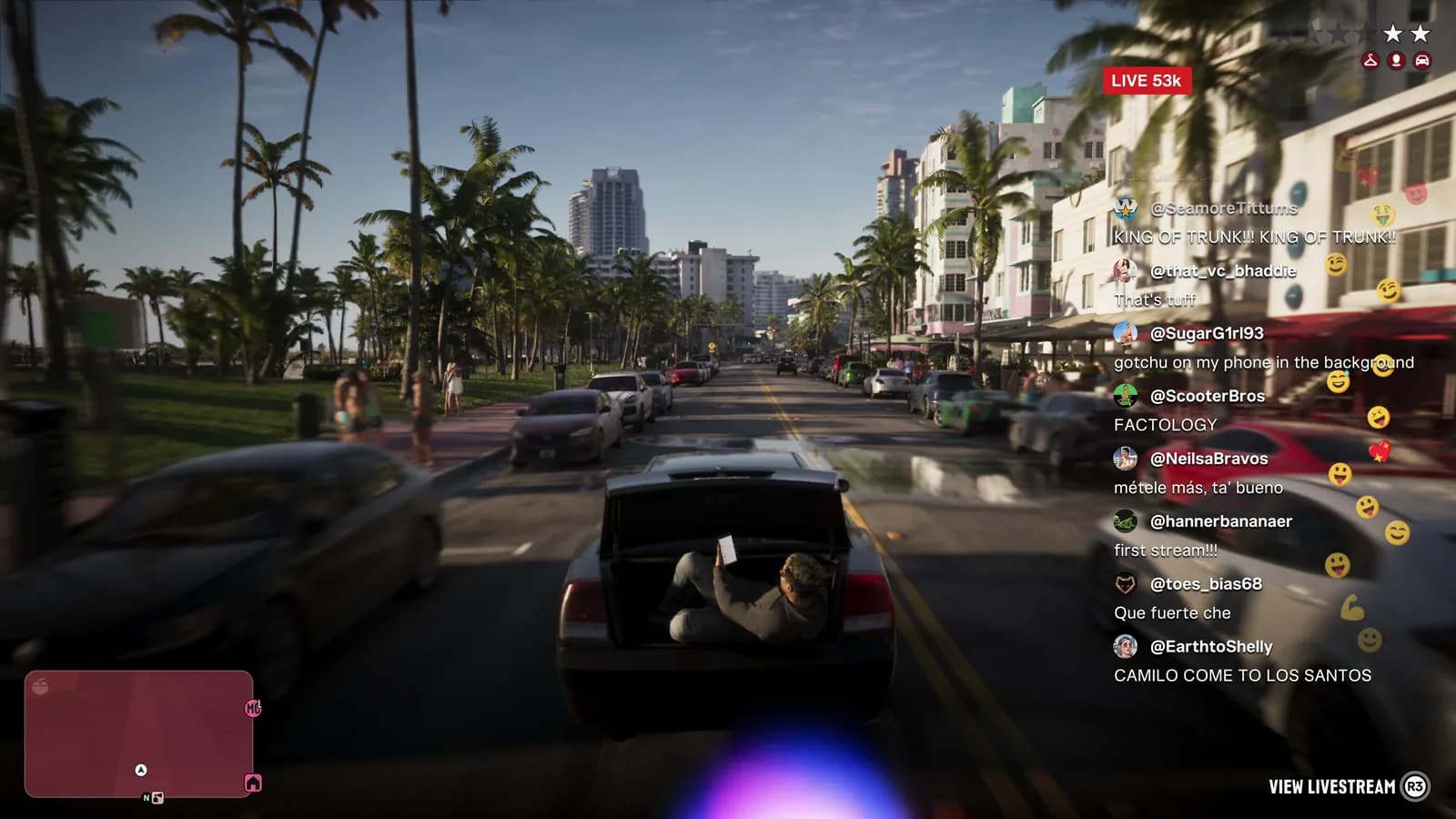 Un día concurrido en la playa de Vice City — GTA VI
